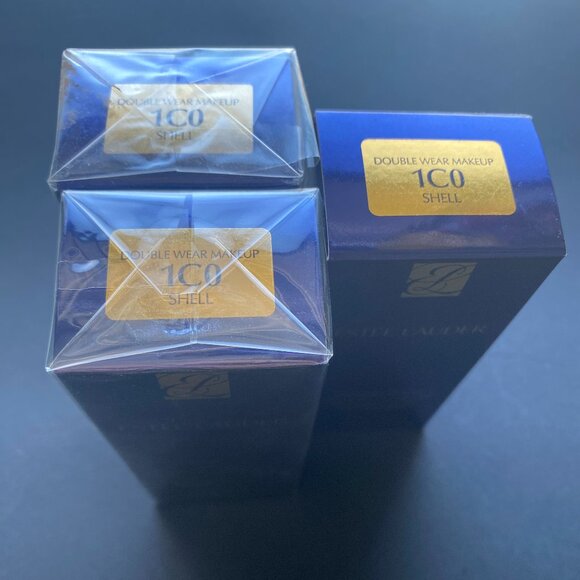 Estee Lauder Double Wear Makeup Foundation LOT of 3 in Shade 1C0 Shell - Picture 10 of 11